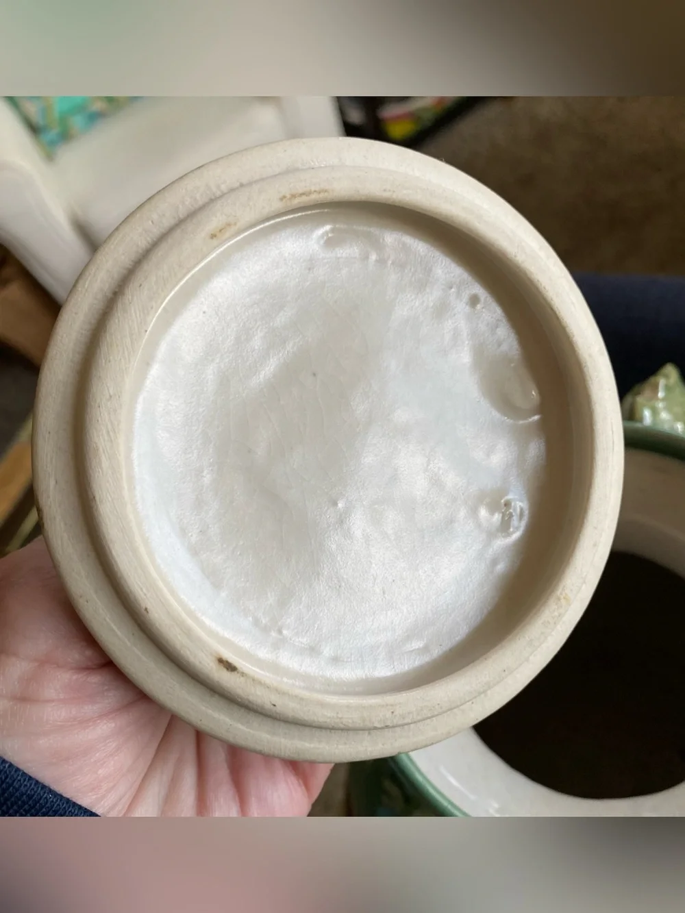 VTG 1980s Alien Xenomorph Chestburster Green Ceramic Pitcher w Lid Display Base